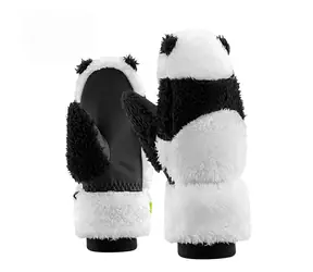 Qunature Lyžařské rukavice Panda S černá, bílá / Rukavice / Dětské i dospělé / Velikost S