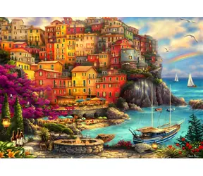GRAFIKA Puzzle Krásný den v Cinque Terre / 1000 dílků / 69 × 47,8 cm