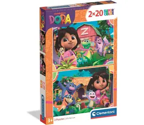 CLEMENTONI Puzzle Dora průzkumnice / 2x20 dílků / od 3 let