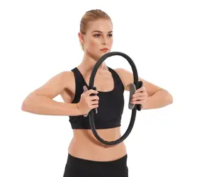 HEAD Pilates kruh černý / Průměr 38 cm / Odpor 10 kg / Polstrovaná madla