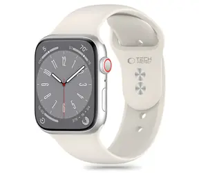 Tech-Protect Silicone Strap pro Apple Watch 38/40/41 mm béžová / Řemínek / Silikonový / Pro Apple Watch 4/5/6/7/8/9/SE