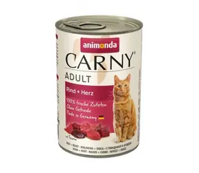 ANIMONDA Konzerva Carny Adult hovězí, srdce / Pro kočky / 400 g