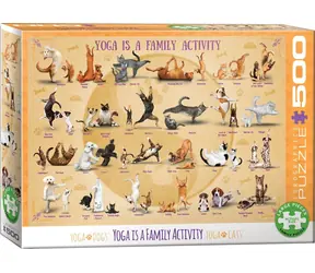 EUROGRAPHICS Puzzle Jóga je rodinná aktivita XL / 500 dílků / 68 x 48 cm