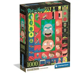 CLEMENTONI Puzzle Rick&Morty: Ikonické momenty / 1000 dílků / od 14 let
