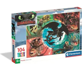 CLEMENTONI Puzzle Jak vycvičit draka / 104 dílků / od 6 let