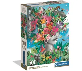 CLEMENTONI Puzzle Hlava v džungli / 500 dílků / od 14 let
