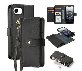 Dux Ducis Lawa iPhone 16e/17e černá / Pouzdro / kožené / odnímatelná peněženka / magnetické