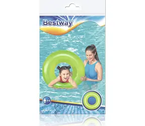 BESTWAY Nafukovací kruh 76 cm zelený / Nafukovací kruh / Vinyl / 8+ let