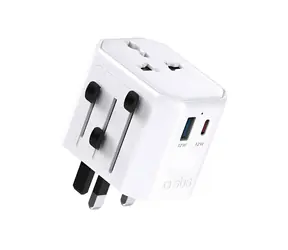 SBS Cestovní adaptér USB-C, USB-A univerzální bílá / Cestovní adaptér