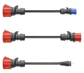 go-e adaptérová sada CH-04-07 Gemini flex 22 kW černá / Sada nabíjecích adaptérů / 3 díly / 30 cm