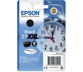 Epson DURABrite Ultra Ink 27XXL černá / Originální cartridge / 34,1 ml / 2200 stran