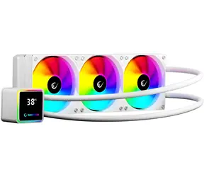 Rampage Infinite V360 bílá / AIO vodní chladič CPU / 360 mm / ARGB / Ukazatel teploty