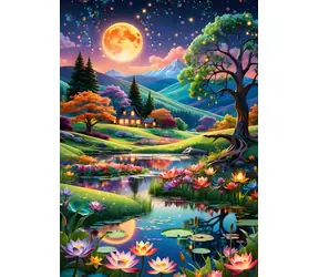 ALIPSON Puzzle Noc za úplňku / 500 dílků