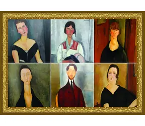 GRAFIKA Puzzle Modiglianiho koláž / 500 dílků / 47,8 × 34,2 cm