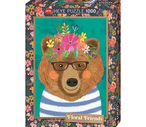 HEYE Puzzle Floral Friends: Něžný Brumla / 1000 dílků / 50 x 70 cm