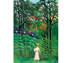 EUROGRAPHICS Puzzle Žena na procházce v exotickém lese / 1000 dílků / 48 x 68 cm
