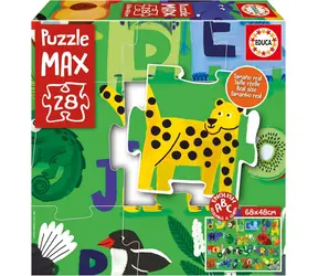 EDUCA Puzzle Zvířecí abeceda / 28 dílků / Rozměr 68x48 cm
