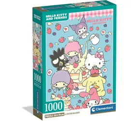 CLEMENTONI Puzzle Hello Kitty a přátelé / 1000 dílků / od 14 let