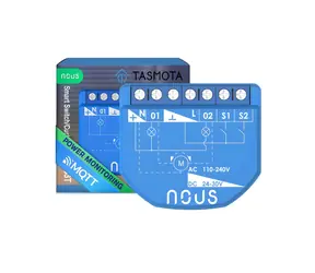 Nous B3T WiFi Tasmota Spínací Modul / 2 kanály / měření spotřeby / žaluziový modul / ESP32