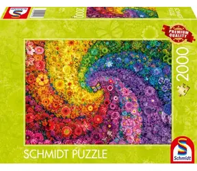 SCHMIDT Puzzle Vířící barvy v květu / 2000 dílků / od 12 let