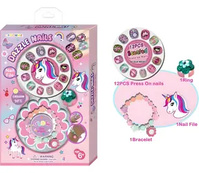 ALLTOYS Nehtové studio s náramkem / Kreativní hračka / 12 nehtů, pilníček, prstýnek