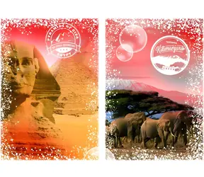 GRAFIKA Puzzle Cesta kolem světa: Egypt a Kenya / 1000 dílků / 69 x 47,8 cm