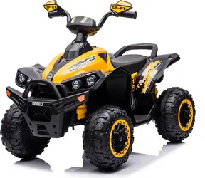 CHIPOLINO Elektrické vozítko Čtyřkolka ATV Speed žlutá / 2x 35 W / Li-ion 10,8V/5Ah / do 4,3 km/h / světla a hudba