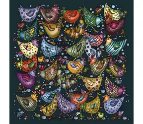CURIOSI Čtvercové puzzle Palapeli: Hromada kuřat / 239 dílků / 28 × 28 cm