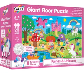 GALT Velké podlahové puzzle Víly a jednorožci / 30 dílků / 90 x 60 cm
