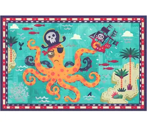 DJECO Kreativní sada Pozvánky Piráti / Kreativní sada / 8 pozvánek s obálkami / 2 archy samolepek