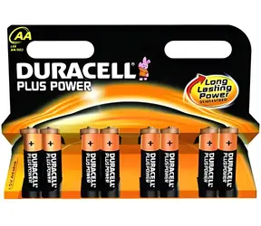 Duracell Alkalická baterie AA (LR6) / Baterie / Alkalická / Jednorázová