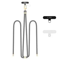 Tech-Protect C7S Rope Crossbody šedá / Popruh na smartphone / Přes rameno / Pletený