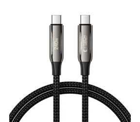 Tech-Protect UB10T UltraBoost černá / Kabel USB-C - USB-C / PD 240W / QC4.0 / 100 cm