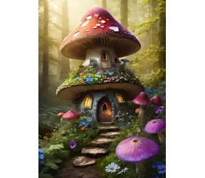 ALIPSON Puzzle Houbový domek v lese / 500 dílků / od 12 let