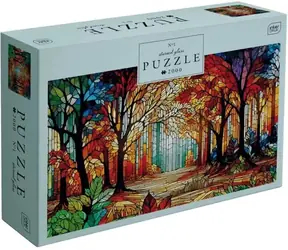 INTERDRUK Puzzle Stained Glass 1: Les / 2000 dílků / 96 × 68 cm