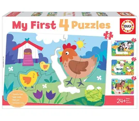 EDUCA Moje první puzzle Maminky a mláďátka 4v1 / 5 & 6 & 7 & 8 dílků