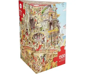 HEYE Puzzle Nebe a peklo / 1500 dílků / 58 x 82 cm / trojboká krabice s plakátem