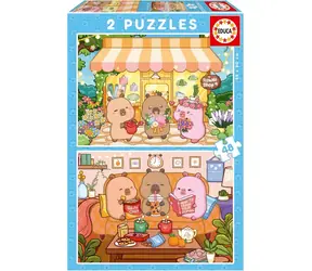 EDUCA Puzzle CapyFun / 2x48 dílků