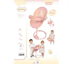 DECUEVAS 51570 Židlička a houpačka pro panenky Honey 2026 / 3 v 1 / pro panenky do 50 cm / od 3 let