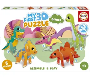 EDUCA Moje první 3D puzzle Dinosauři 5v1 / 5 figurek / 3-5 dílků