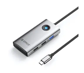 Orico PW11-5P šedá / USB-C hub / 1x USB-A 3.0 / 2x USB-A 2.0 / 1x USB-C PD / 1x HDMI