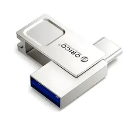 Orico U301 64GB stříbrná / Flash disk / USB-A + USB-C / USB 3.2 Gen 1