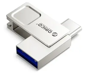 Orico U301 256GB stříbrná / Flash disk / USB-A + USB-C / USB 3.2 Gen 1