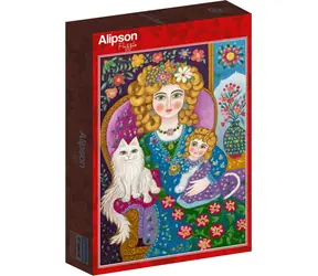 ALIPSON Puzzle Dáma se zlatými vlasy / 1000 dílků / 47,8 x 68 cm