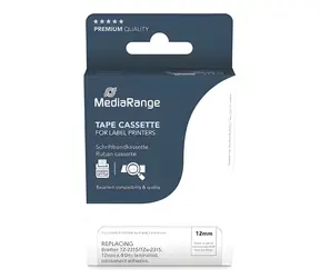 MediaRange kompatibilní páska Brother TZ-231S/TZe-231S / Páska do štítkovače / bílá / černý tisk / 12 mm / 4 m
