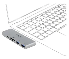 Delock USB-C hub pro MacBook / USB hub / 3x USB-A + 2x čtečka karet / PD 3.0 / USB-C 3.2 Gen 1