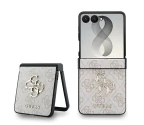 Guess PU 4G Metal Logo růžová / Zadní kryt / Samsung Galaxy Z Flip 8