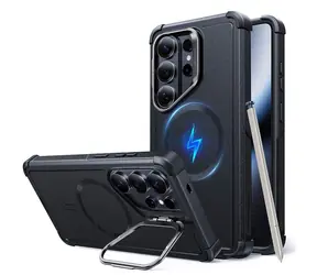 ESR Cyber Tough Kickstand černá / Pouzdro / Samsung Galaxy S26 Ultra / MagSafe / Stojánek
