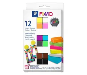 FIMO Effect Neon / Modelovací hmota / Sada 12× 25 g / Neonové barvy / Pečení 110 °C / 30 min