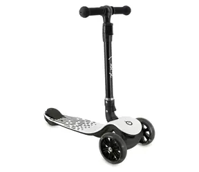 MOMI Koloběžka SAN šedá / Tříkolová balanční / LED kolečka / skládací rám / od 3 let